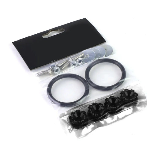 Bumper Trunk Quick Release Fastener Kit Black Aluminum Set For Easy Front And Rear Removal Aircraft Grade Construction Includes 4 Fasteners Drilling Required For Bumper And Fender