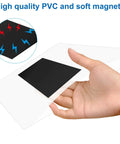 Eight Pack Magnetic Sign Holders For 8.5 By 11 Inch Documents With Clear Plastic Wall Mounts And Magnet Borders, hand holding clear PVC holder