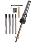 8 Piece Pen Turning Mandrel Kit With 7Mm Drill Bit And Carbon Steel Cutting Shafts For Woodworking Lathes compatible tools layout.