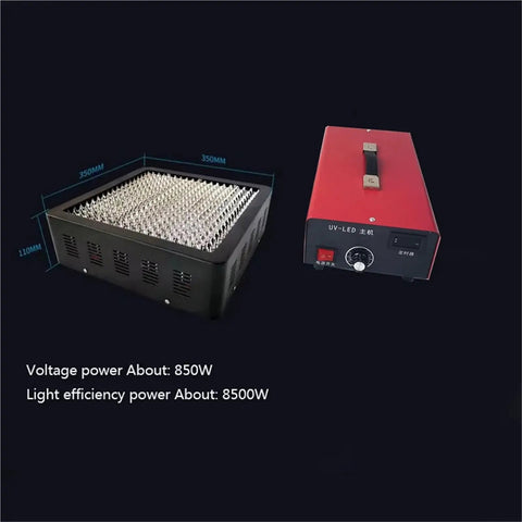 Heavy Duty 365Nm Led Uv Curing Lamp With Power Regulation And Cold Light Output, front view with power settings.