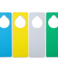 Four colorful DIY Foam Door Hangers from the Kit Pack Of 24 EVA Foam Door Decor Hang Tags 3.25 By 9.5 Inches In 8 Colors
