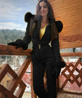 All Weather One Piece Snow Suit For Women And Men Waterproof Windproof Insulated Ski Jumpsuit For Snow Sports Black XL cozy fit