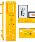 Yellow Picture Hanging Tool With Built In Level For An Easy No Fuss Frame Hanger Kit On Walls Perfect For Pictures Mirrors Clocks Artwork And Plates