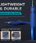Ultra Precision Manual Pin Vise Hand Drill For Hobby Model Making, Smooth Double Bearing Craft Tool For Tiny Drilling, Rust Resistant Durable Build For Precision Mini Projects, blue aluminum alloy handle