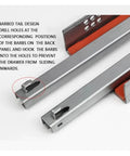 Close-up of No Sweat Push To Open Drawer Slides showing barbed tail design for secure installation, twenty-inch undermount cabinet hardware.