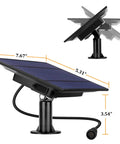 Pro Replacement Solar Panel For 4W Outdoor Solar Powered String Lights, high commercial grade, showing dimensions and design.