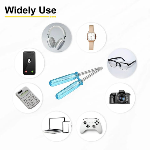Nifty Micro Precision Flat Head Screwdriver 2.0mm Mini Slotted Driver with Sure Grip Blue Handle for Watches Eyeglasses Phones and Electronics No Sweat Repair Kit for various devices