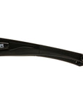 Side view of Ultra Light I Force Slim Safety Goggles with black frame, clear anti-fog lens, and quick-release temples attached.