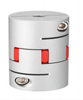 Aviation Aluminum Shaft Coupling With 12.7 To 19mm Bore 35mm Diameter And 50mm Length Plum Shaped Top Wire Clamp Beefy Torque Encoder Compatible Aluminum Coupler For Precise Heavy Duty Power Transmission