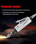 No Nonsense Pneumatic Air Sander Kit Lightweight Metal Polisher Grinder With Comfort Grip For Silent Running And Knockout Flawless Finish On Daily Projects, metal sander with triangular grinding head.
