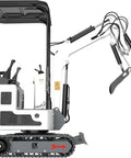 1.2-Ton Pilot-Control Gas-Powered Compact Excavator For Farm Tasks With Lawn Mower Attachment Narrow-Path Ready Side View
