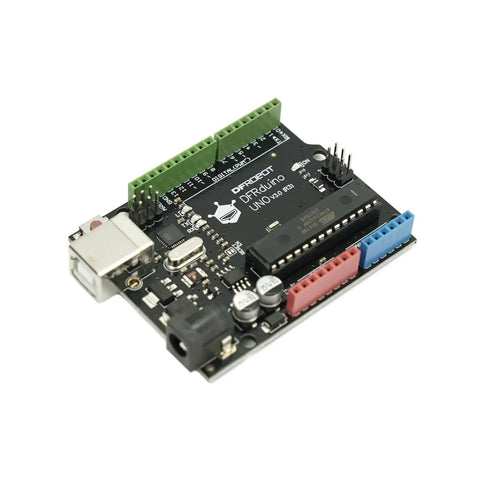 Close-up of UNO R3 board from All In One Beginner Electronics Kit With UNO R3 Board For Arduino IDE Learners 83 Labeled Components 12 Step By Step Tutorials Frustration Free STEM Starter For College And Makers.