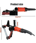 Industrial Grade Electric Belt Sander For Metal Pipes, Stainless Steel, Iron Aluminum Sharpening Machine With High Efficiency Polishing And Grinding Operation For Round Bent Irregular Tubing, showing product dimensions 55cm x 36cm.