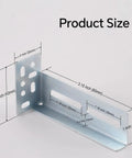 Badass Face Frame Rear Mounting Brackets 5 Pairs For Drawer Slide Cabinet Hardware With Screws Built Legit Heavy Duty Alloy Steel, size measurement.