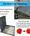 Slick Invisible Basement Entry Door And Built Tough Crawl Space Access Panel Large Recessed Cellar Hatch with hydraulic support and suction cup.