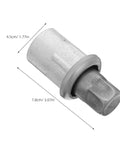 Four Pack Adjustable Stainless Steel Furniture Feet Leveling Legs For 1.5 Inch Tubes, 2.8 To 3.6 Inch Height, detailed view.