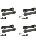 Jeremywell A2040 Roller Chain Connecting Links Assortment Set showing steel hinge pins and plates for industrial use.