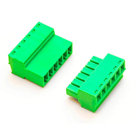 Pair of green 3.81mm Phoenix Type PCB Screw Terminal Block Connector No Soldering Kit With Male And Female Pins Set for electronics