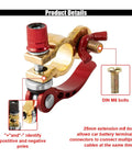 2 Pack Battery Terminal Connectors M8 X 25mm Bolt Quick Release Brass Cable Terminals Clamp Post Connectors With Anti Corrosion Pad