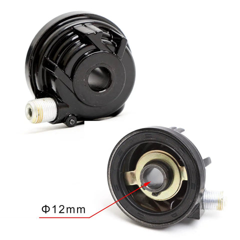 GY6 Right Side Speedometer Drive Gear Kit for Chinese 50cc to 150cc scooters, 12mm axle close-up view, durable aluminum
