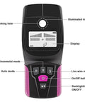 Stud Finder Wall Scanner - Multifunctional Metal and Pipe Detector front view showing controls, display, and features like marking hole.