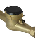 One Inch Water Meter No Lead Brass NSF Certified Multi Jet Gallons Horizontal Install corrosion resistant body