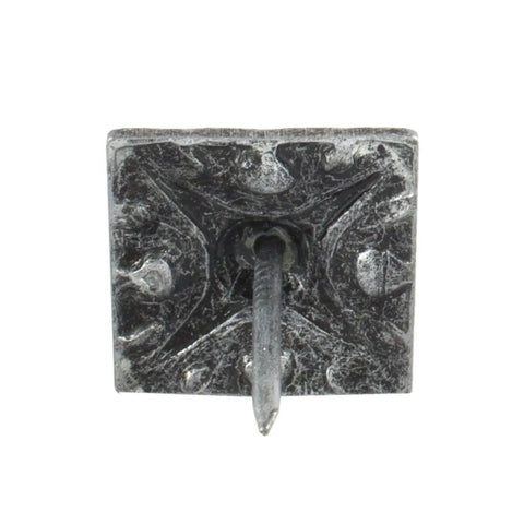 Heavy Duty Square Upholstery Nails Crafted From Solid Steel With Rich Pewter Finish, detailed view of a pewter finish tack.