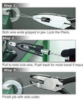 Steps using 9 Inch Steel Locking Pliers With Safety Lock And Wire Cutter Workhorse All In One Heavy Duty Wire Twisting Tool