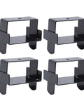 Funien Heavy Duty Leaf Spring Clamp Kit 4 Pack Stainless Steel Repair Clips Up To 2.5 Inch Wide Springs For Trucks Campers Trailers Axle Torque Control Rugged Build That Won Bend Or Break On The Road Keep It Tight And Safe Like A Boss, four black clamps