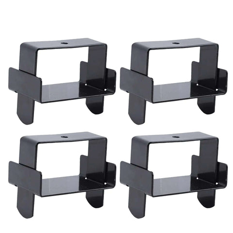 Funien Heavy Duty Leaf Spring Clamp Kit 4 Pack Stainless Steel Repair Clips Up To 2.5 Inch Wide Springs For Trucks Campers Trailers Axle Torque Control Rugged Build That Won Bend Or Break On The Road Keep It Tight And Safe Like A Boss, four black clamps