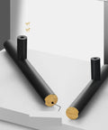 Gold and Black Cabinet Pulls with Brass Knobs, 2 Pack, Solid Brass, Single Hole 20mm, No Sharp Edges, Easy Install, Sleek Upgrade, Boss Look