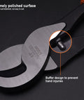 Close-up of Heavy Duty Cable Cutters Forged From Hardened High Carbon Steel with finely polished surface and ergonomic grip.