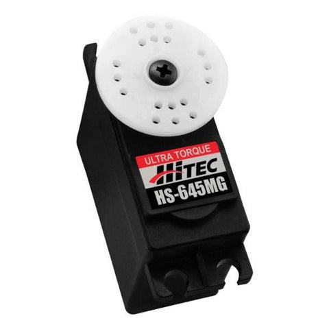 High Torque Metal Gear Servo with Dual Ball Bearings for RC Rigs, front view showing compact design and metal gear label