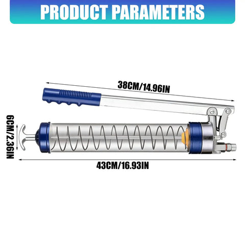 Pro Single Lever Grease Tool With Aluminum Body, 38cm manual grease pump, T handle, high pressure for machinery