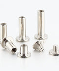 Kickass Chicago Screw Bindings Assortment Kit For Leather Crafting And Bookbinding Projects with metal rivets and fasteners.