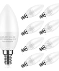 8 Pack E12 Ceiling Fan Light Bulbs 60W Equivalent LED Candelabra Bulbs Kickin Bright Daylight White 5000K Not Dimmable 120V