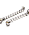 Two Pack Stainless Steel M4 RC Drive Shafts For One Tenth Scale Crawler Upgrades Universal Round Brass Ball Joint Beefed Up Low Noise High Torque