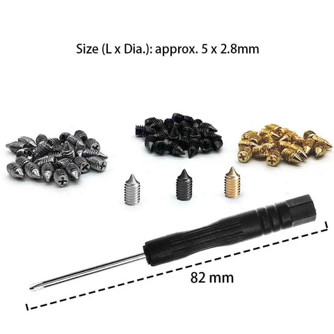 Sweet Sixty Piece Metal Cross Slot Screw Pack With Nifty Screwdriver For Belt Buckles Wallets And Bags Metric Hardware Set with screws and driver