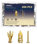 Metal Expansion Bolts For Drywall Self Drilling Anchors With Screws Kit Includes 200 Pieces And 100 Pieces Of Drywall Screws And Anchors For Quick Easy Mounting, zinc-plated steel