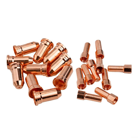 Plasma Cutter Consumables Kit With 1.2mm Electrodes And Nozzle Tips For Plasma Torch Welding Equipment Includes 10 Electrodes And 10 Tips