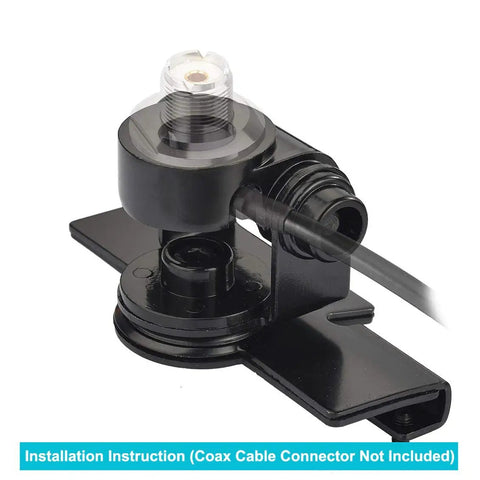 Vehicle CB And Ham Radio Antenna Mounting Bracket With Through Hole Lip Mount 16mm Hole For UHF SO239 Bulkhead Connector
