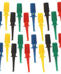 Color Coded Test Clip Probes For Multimeter Set 20 PCS Mini Grabber Leads Spring Loaded Clips For Electronics Repair