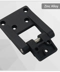External T Shaped Corner Rotary Hinge For Industrial Cabinets And Chassis Black Zinc Alloy Finish Heavy Duty Door Hardware