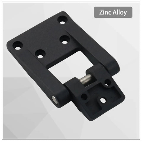 External T Shaped Corner Rotary Hinge For Industrial Cabinets And Chassis Black Zinc Alloy Finish Heavy Duty Door Hardware