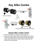 Diagram showing Tough As Nails Storefront Door Lock Swing Deadbolt with solid brass cylinder, keyed alike components.