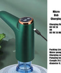 5 Gallon Water Bottle Dispenser Pump System With USB Charging, Automatic Portable Electric Drinking Water Pump in Green