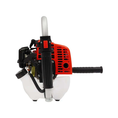 Kickass 25.4cc Gasoline Punch Drill And Concrete Breaker Kit showcasing side view with fuel tank and grip handle for demolition tasks.