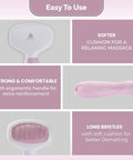 Small Slicker Brush For Dogs And Cats, Skin Friendly Deshedding Tool For Healthy Coats, Gentle Undercoat Groomer For Short And Long Haired Pets, Durable Stainless Pins, Perfect For Sensitive Pups, pink ergonomic brush