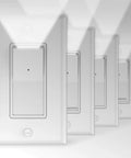 4 Pack Illuminated Light Switch With LED Night Light, Auto On/Off Sensor, Single Pole, 15A, 120/277V, White, front view
