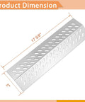 Stainless Steel Flame Tamers Four Piece Grill Heat Plate Replacement For Bull Gas Grills Fits Angus Brahma 7 Burner 5 Burner And 4 Burner Models Includes 16631 16521, dimensions 17 5/8 by 5 inches